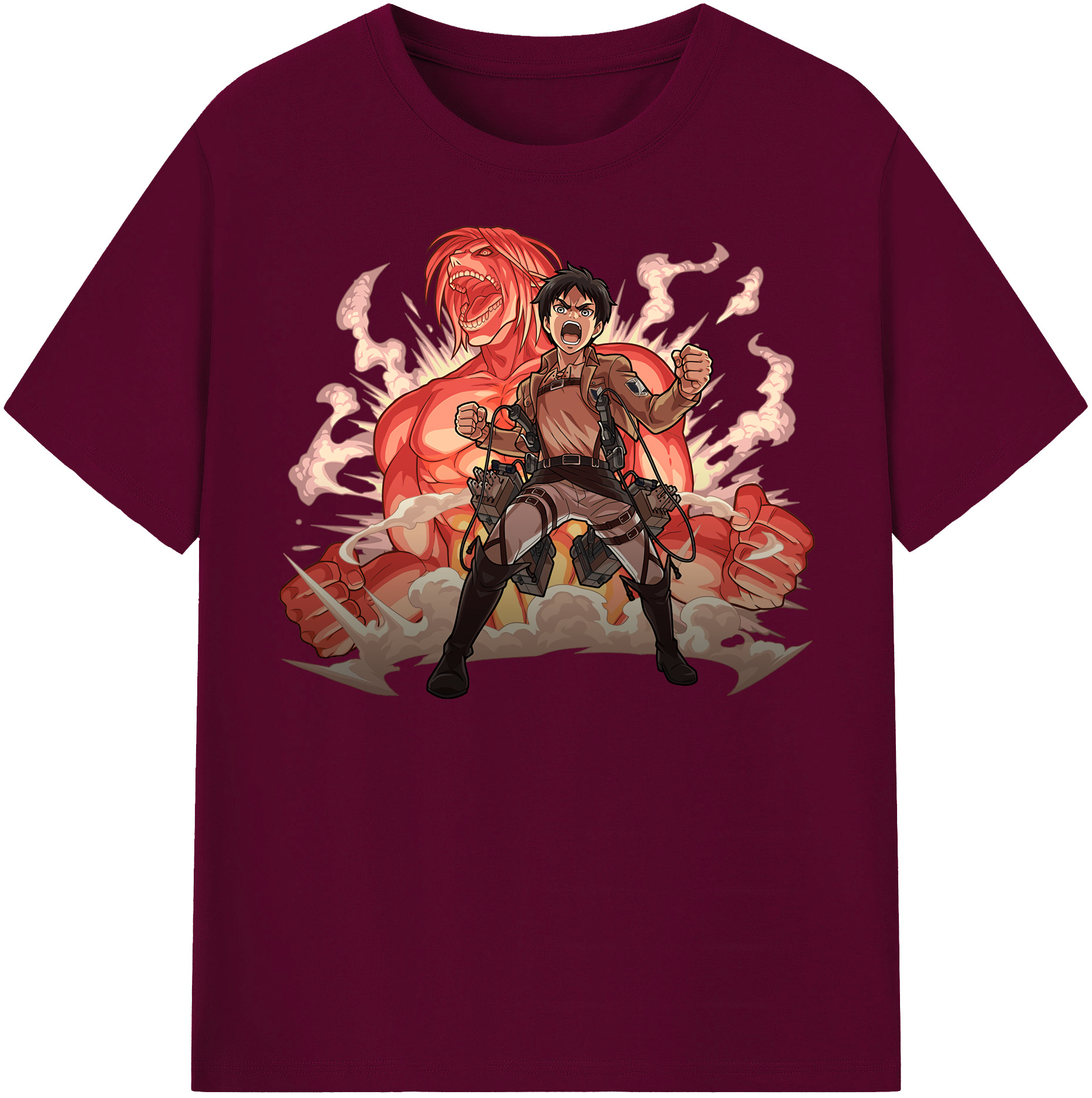 （画像用） 進撃の巨人 エレン･イェーガー Attack on Titan Eren Jäger レディースカジュアルプリントTシャツ（綿100％）
